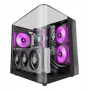 PC Midi Tower Case TACENS Mars Gaming MC-INFINIOLITE, must, karastatud klaas, toetab ATX/Micro-ATX/Mini-ITX, 120 mm ventilaatorid