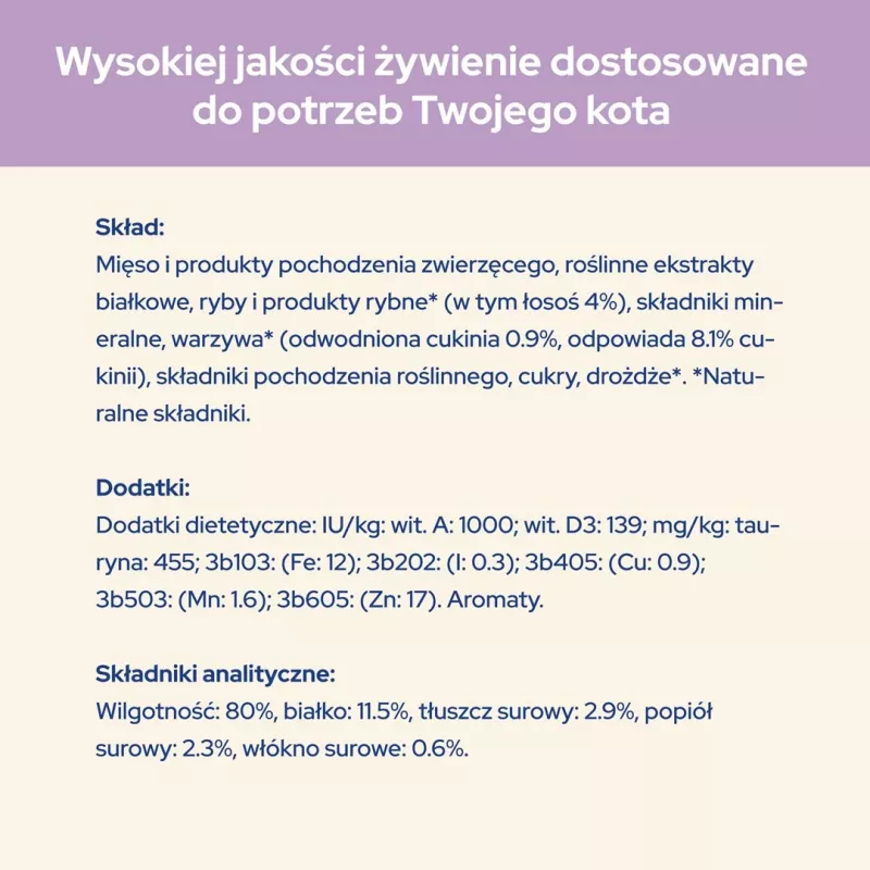 Purina Cat Chow Sensitive Gig lõhe ja suvikõrvitsaga kastmes - märgtoit kassidele - 85 g
