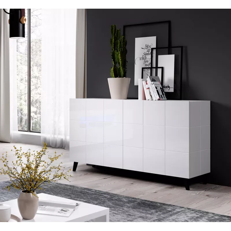 Cama Kummut 2D REJA valge läikiv/valge läikiv