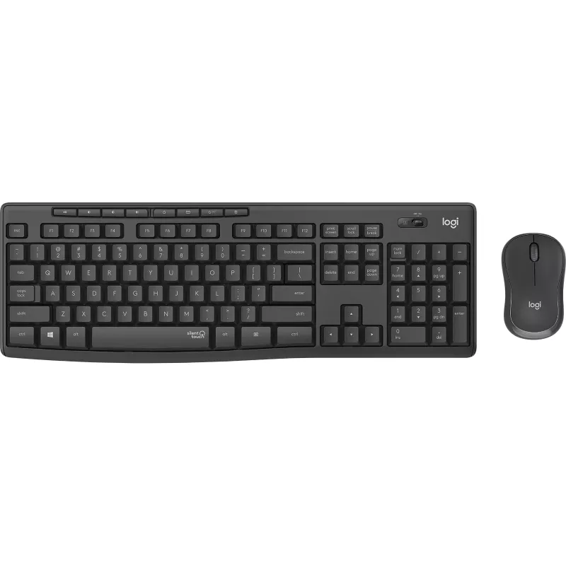 Logitech MK295 Silent - klaviatuuri ja hiire komplekt - juhtmevaba - 2,4 GHz - grafiit - Ungari paigutusega