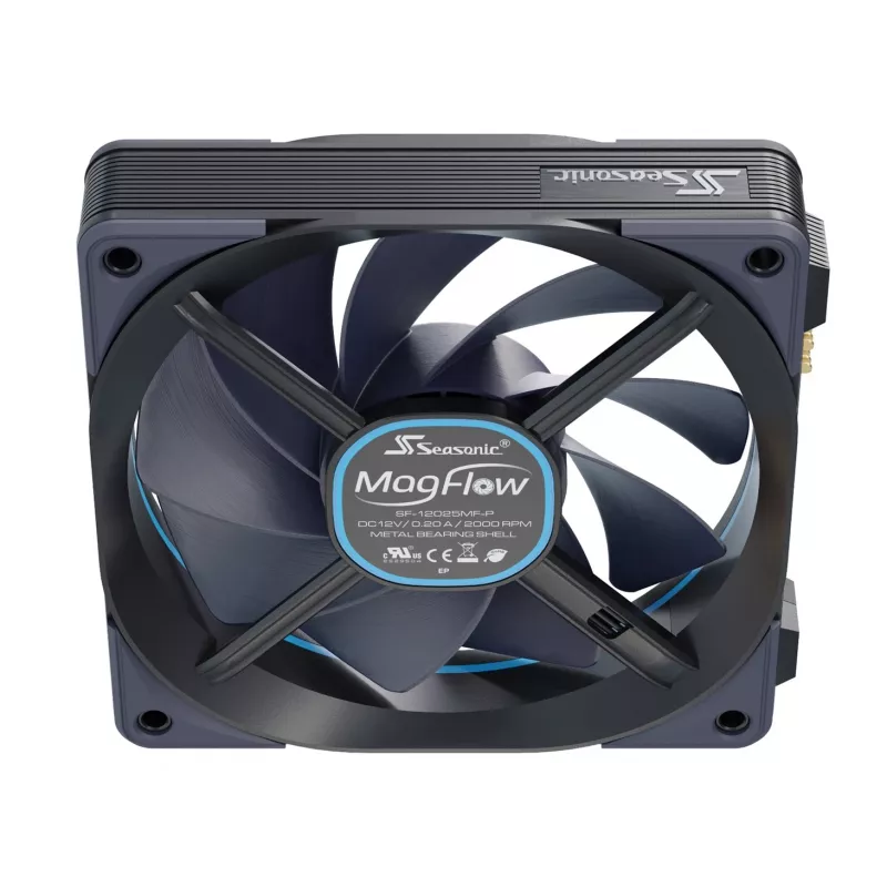 Seasonic MagFlow 1-Fan Kit arvuti korpuse ventilaator 12 cm must 1 tk