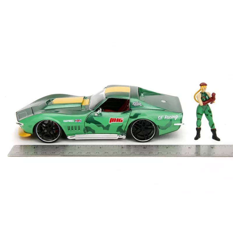 Car Jada Toys Street Fighter 1969 Chevrolet 1:24 Metallist Roheline