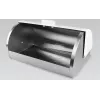 Leivakonteiner Maestro MR-1676-Valge, roostevabast terasest hingedega kaas, valge, 385×255×190 mm