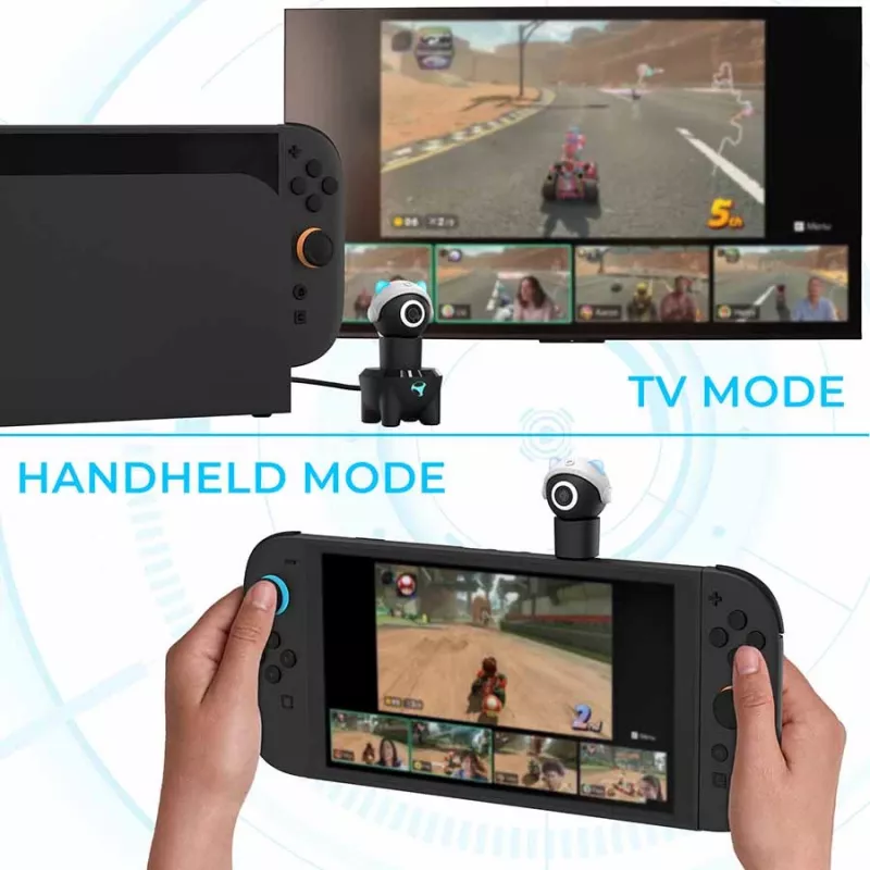 Subsonic Playcam 1080 2in1 HD Mini kaamera Nintendo Switch 2 jaoks, helesinine