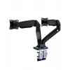 Monitorialuse alus GEMBIRD MA-DA2-03 kuni 35-tollistele ekraanidele, klamber, VESA 75x75–100x100, 20 kg, must, kahe ekraani tugi