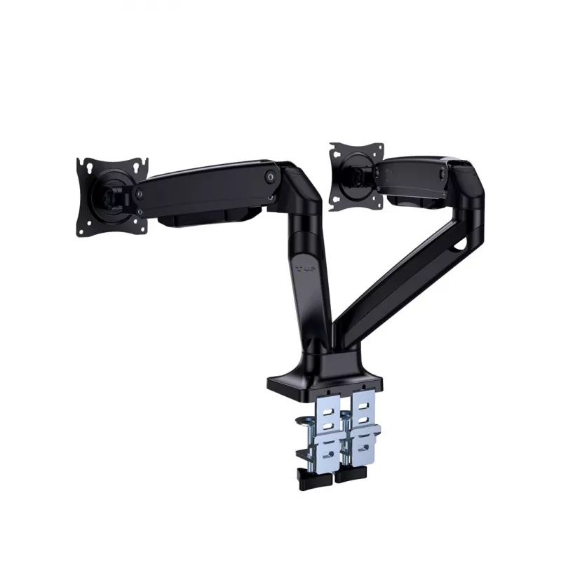Monitorialuse alus GEMBIRD MA-DA2-03 kuni 35-tollistele ekraanidele, klamber, VESA 75x75–100x100, 20 kg, must, kahe ekraani tugi