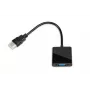 Video kaabli adapter IBOX HDMI tüüp A-pistik VGA D-Sub emasele, 1080p, must, 105×25×20 mm