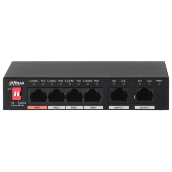Dahua Technology PFS3006-4ET-60 haldamata L2 kiire Ethernet (10/100) Power over Ethernet (PoE) Must