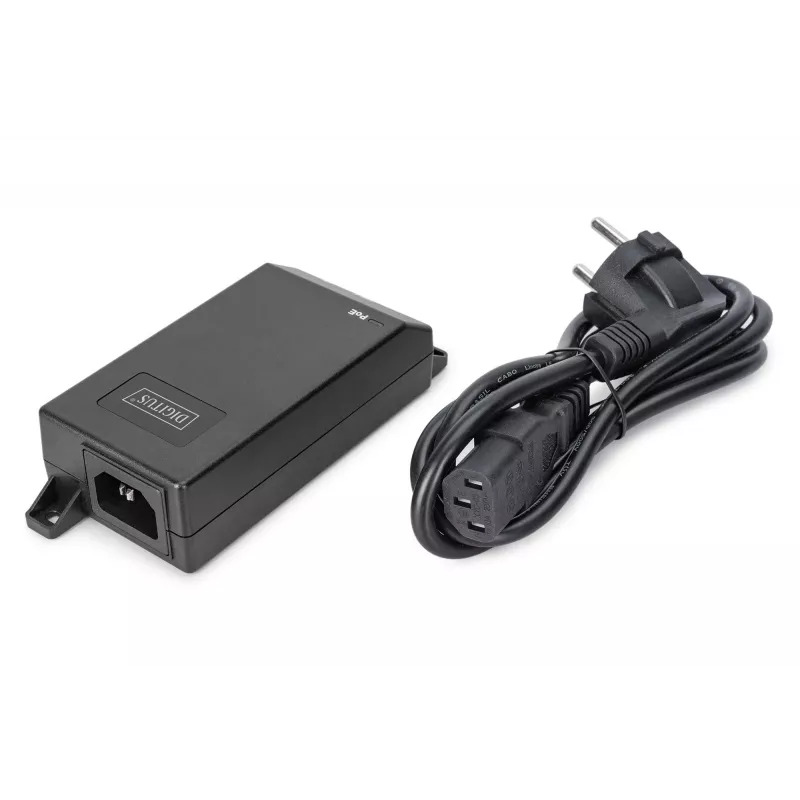 Digitus Gigabit Ethernet PoE+ süstija 802.3at 30 W must
