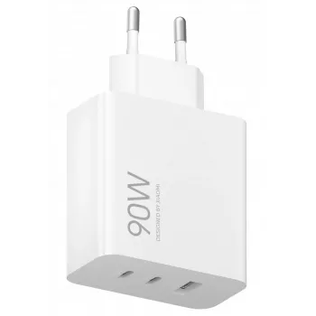 Toiteadapter Xiaomi 90W HyperCharge 3-Port EU — 90W USB-laadija kolme väljundpordiga (EL-pistik)