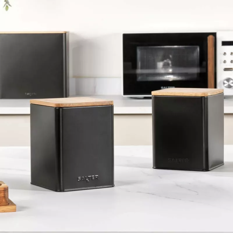 Salter BW12898EU7 hoiustamiskomplekt, 3-osaline, must, õhukindlad köögikonteinerid
