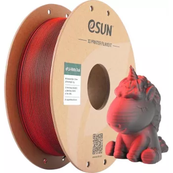 PLA MATTE DUAL 1,75mm PUNANE MUST 1kg ESUN 3D FILAMENT (PLA-MTD175B-BR1P1)