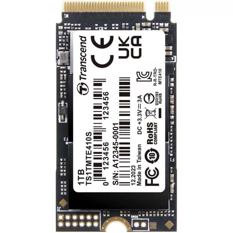 SSD-draiv Transcend 1 TB M.2 PCI Express 4.0 NVMe 3D NAND TS1TMTE410S
