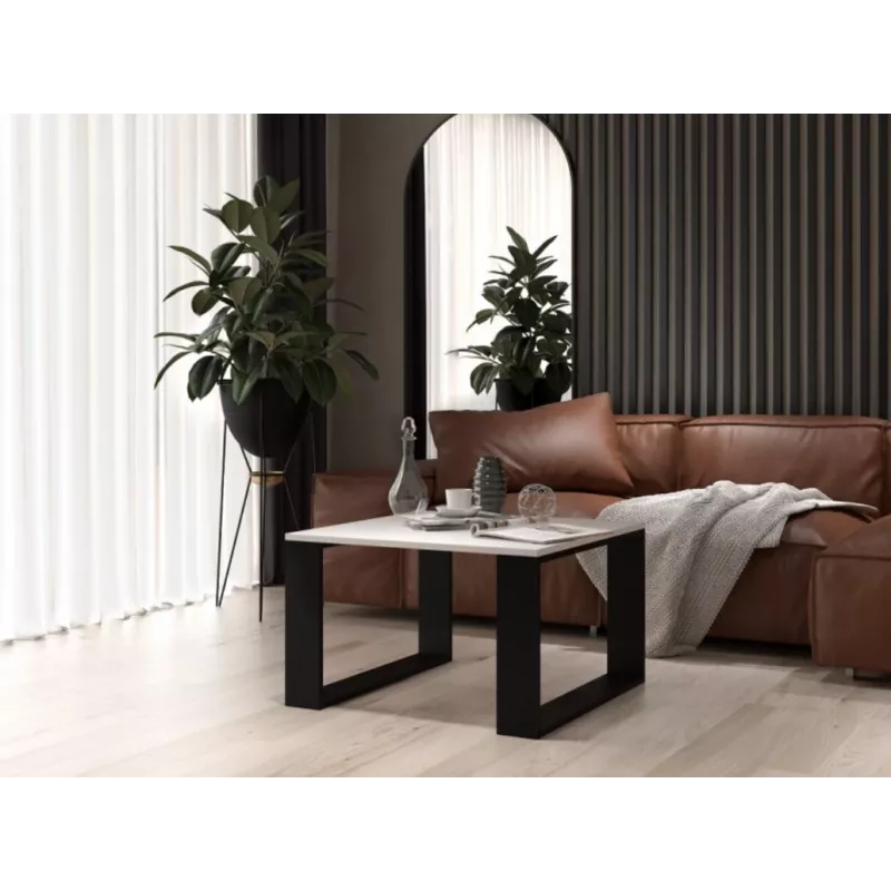 MODERN MINI table 67x67x40 cm Valge/Must