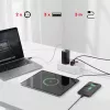 Pistikupesadega pikendusjuhe MACLEAN MCE388 W — 2 pistikupesa, 3×USB, 110–240 V, 2500 W, 3 m kaabel, valge