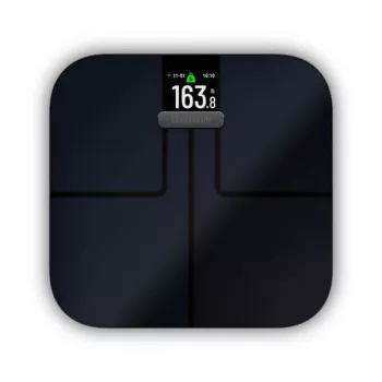 Elektrooniline isiklik kaal GARMIN Index S2 — must, max 181,4 kg, Wi‑Fi/Bluetooth, kehakoostis