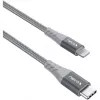 USB 2.0 adapterkaabel, USB-C pistik > Lightning pistik (hõbe/hall, 1 meeter, PD, varjestatud)