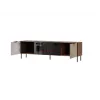 TV-kapp Cama Meble ALMERA 180,5×42×52,5 cm pähkel/kašmiir musta kaminaga