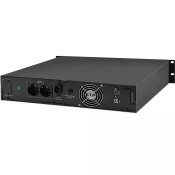 Qoltec 53945 RACK UPS 1kVA 800W võrgutoite katkematu toiteallikas (On-line, puhas siinuslaine, LCD, SNMP pesa)