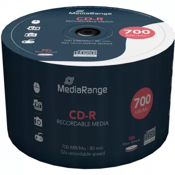 CD-R-ketas 700MB 52X 50-PACK/MR207 Mediarange