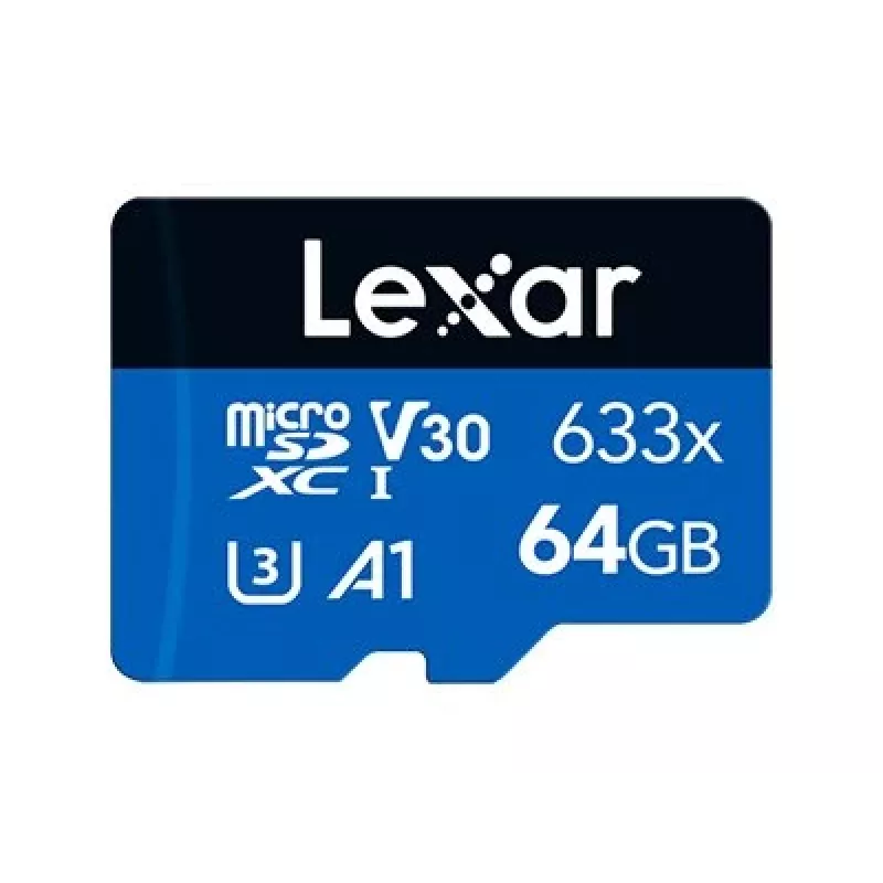 Lexar 64GB suure jõudlusega 633x microSDHC UHS-I