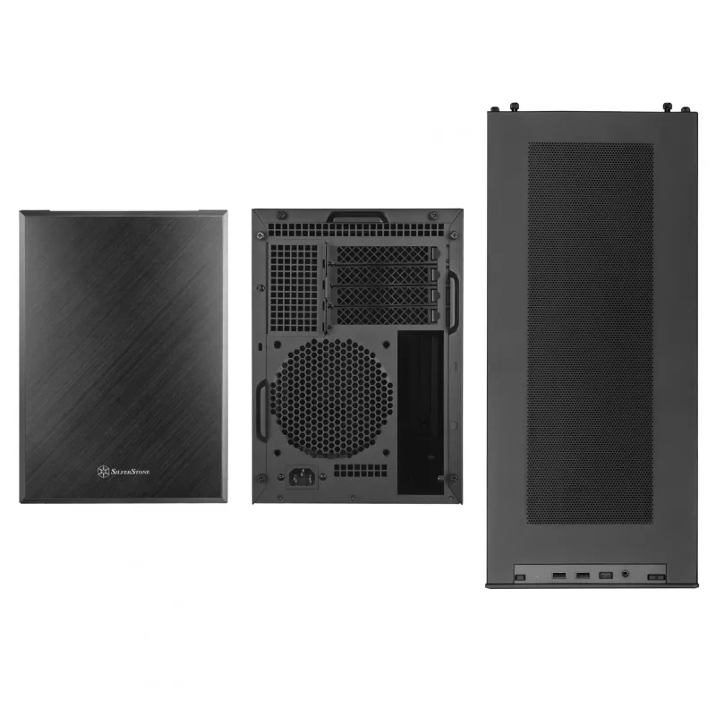 SilverStone SST-SG17B Micro-ATX / Mini ITX korpus - must