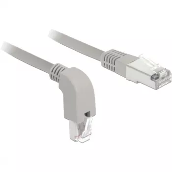 DeLOCK - patch-kaabel - RJ-45 (M) allakõverdatud RJ-45 (M) - 50 cm - S/FTP - CAT 6a - varjestatud, halogeenivaba - hall (85873)