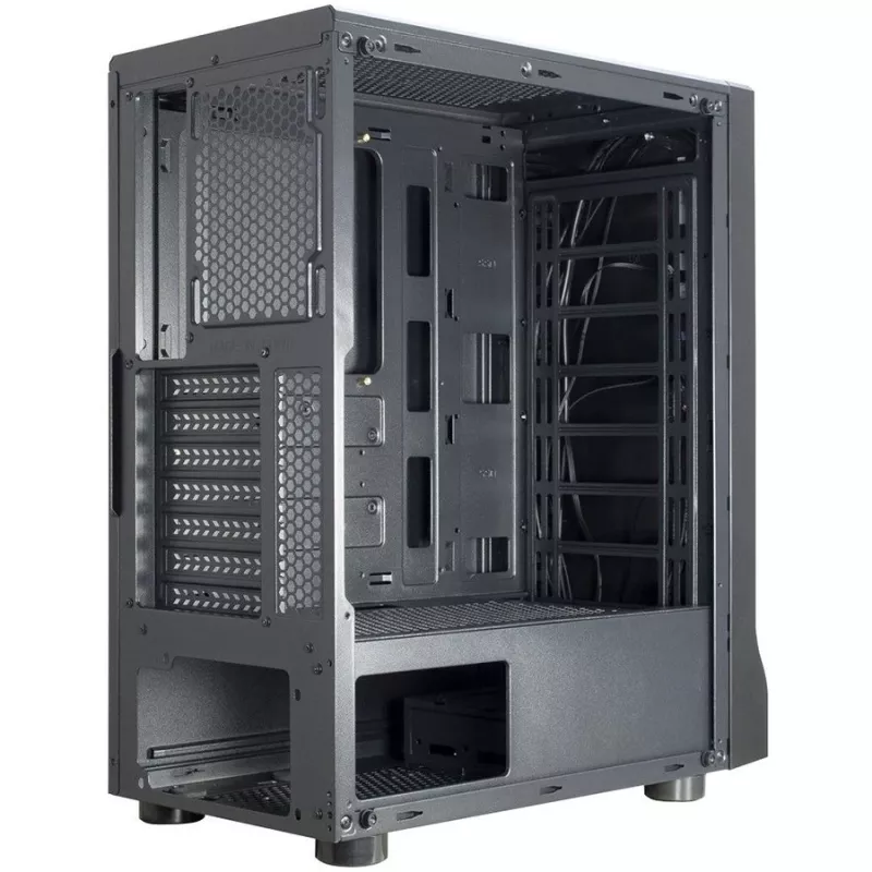 Korpus INTER-TECH A-3411 Creek Gaming Tower, ATX, 1xUSB3.0, 2xUSB2.0, toiteplokk valikuline, akna külgpaneel, esipaneeli LED-tuli, integreeritud RGB LED, must