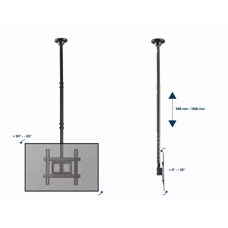 Gembird CM-70 pc(s)-01 TV kinnitus/tugi 177.8 cm (70) Must