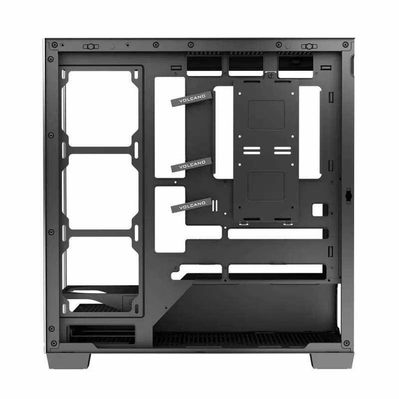 PC korpus MODECOM Volcano Stellar NF ATX miditorn, karastatud klaas, must, toetab ATX/micro ATX, GPU kuni 420mm, CPU jahuti 175mm