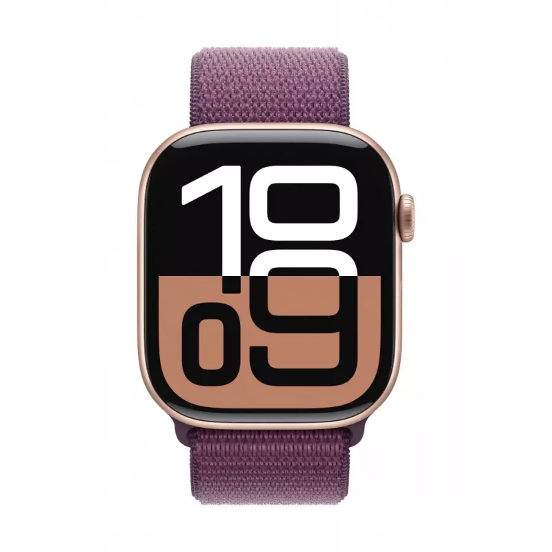 Watch Series 10 GPS 42 mm roosakuldne alumiiniumkorpus ploomivärvi sportrihmaga