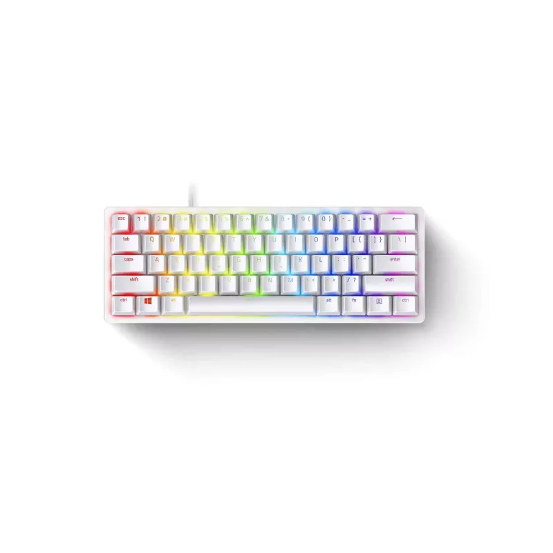 Mehaaniline mänguriklaviatuur Razer Huntsman Mini 60% valge USB QWERTY US International optilised lülitid