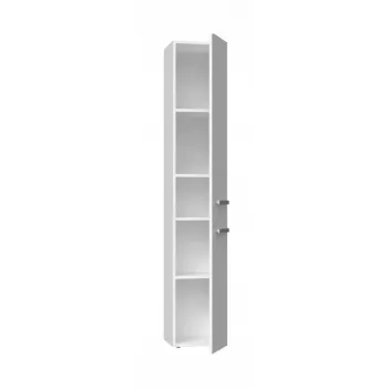 Vannitoa hoiukapp top e shop NEL II BIEL POŁ — vabaltseisev, 5 riiulit, 310×300×1740 mm, valge