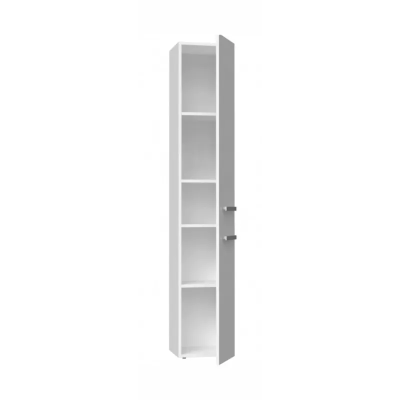 Vannitoa hoiukapp top e shop NEL II BIEL POŁ — vabaltseisev, 5 riiulit, 310×300×1740 mm, valge