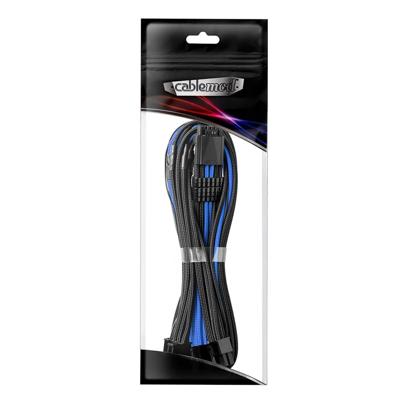 Toitekaablikomplekt CableMod C-Series PRO ModMesh 12VHPWR StealthSense must/sinine ümbrisega