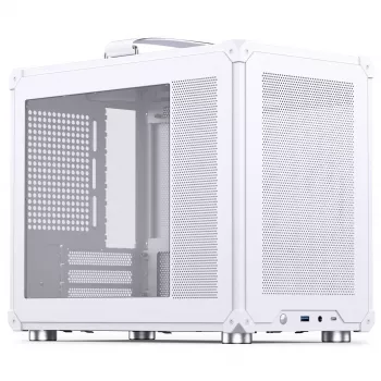 Jonsbo C6 MAX PC korpus, minikorpus, Micro-ATX, karastatud klaas - valge