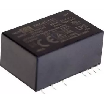 DC/DC muundur MEAN WELL IRM-01-12S, 1 W, 12 V väljund, 85–305 V sisend, RoHS