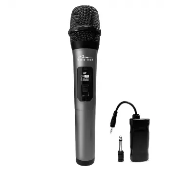 Karaokemikrofon MEDIA-TECH MT398, juhtmevaba, USB-C, aku, 20 m ulatus, must