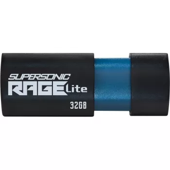Patriot Memory Supersonic Rage Lite USB-mälupulk 32 GB USB Type-A 3.2 Gen 1 (3.1 Gen 1) Must, Sinine