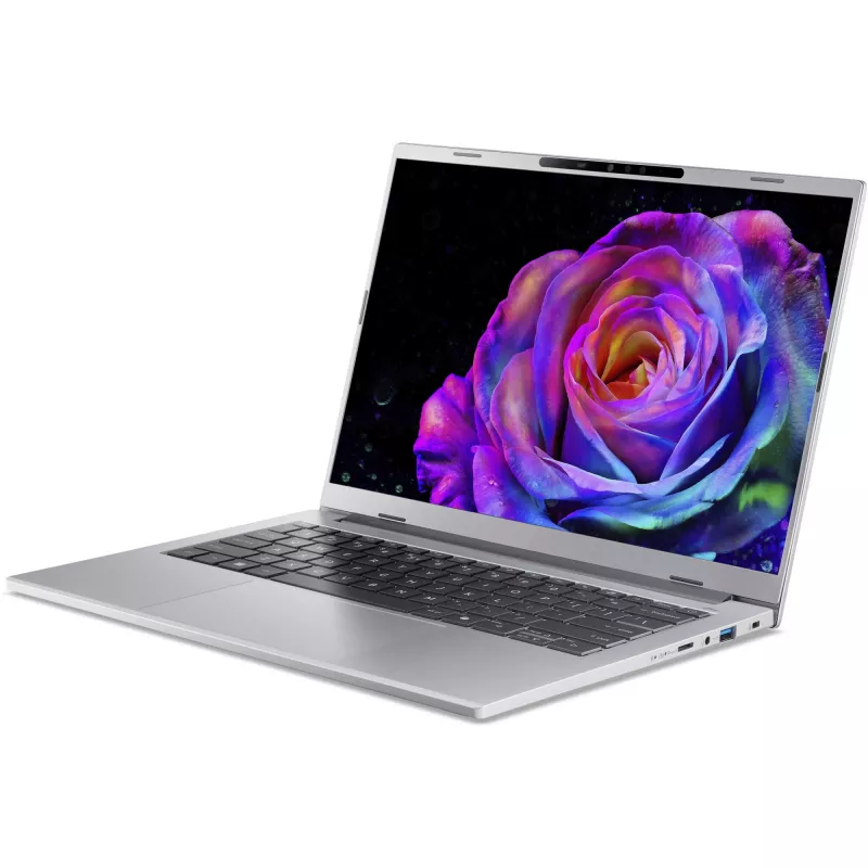 Sülearvuti Acer Aspire 14 AI A14-61M-R4US — 14-tolline WUXGA, AMD Ryzen AI 5 330 3,4 GHz, 16 GB LPDDR5x, 1 TB SSD, Windows 11 Home, hõbedane