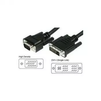 Wentronic Goobay DVI-I/VGA FullHD kaabel, must, 3 m - DVI-A-pistik (12+5 kontakti) > VGA-pistik (15 kontakti) (50991)