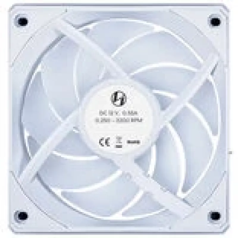 120 mm korpuseventilaator Lian Li UNI FAN CL Wireless — valge, juhtmevaba RGB juhtimine, ahelühenduse tugi