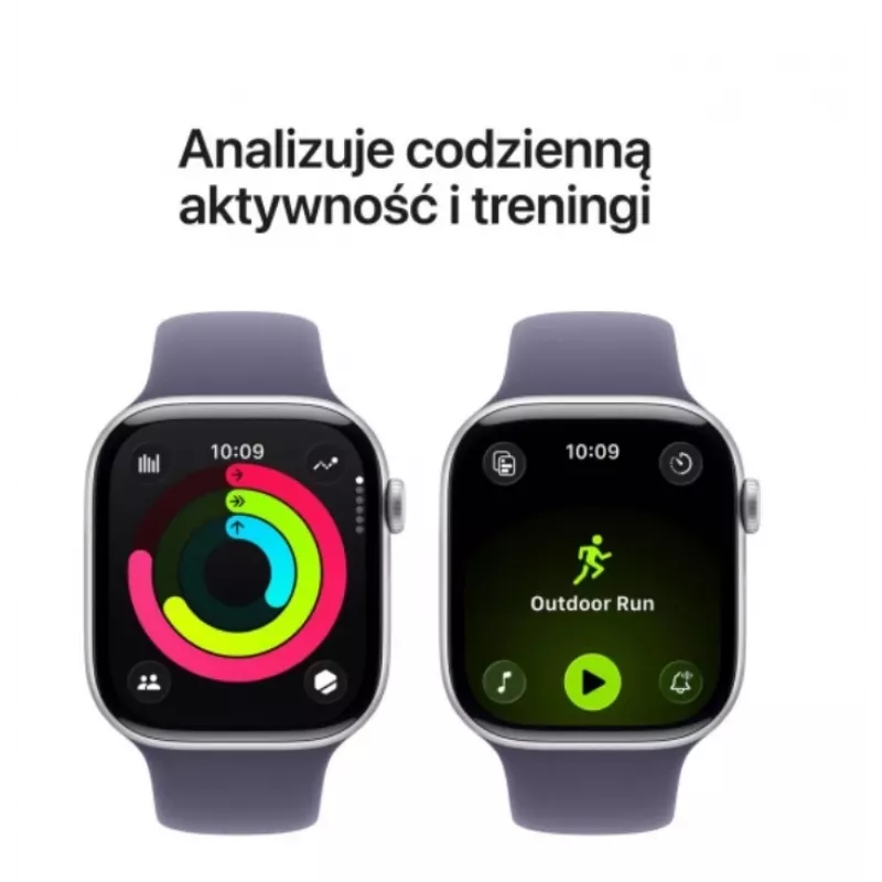 Apple Watch Series 11 GPS + Cellular 42mm hõbedane alumiiniumkorpus lilla udu spordirihmaga - M/L