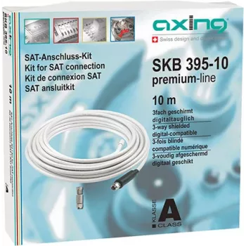 Koaksiaalkaabel Axing SKB 395-10 10 m Valge