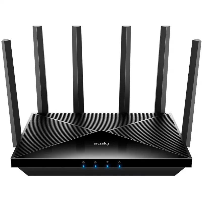 Lauapealne ruuter Cudy WR11000 — kolmeribaline 2,4/5/6 GHz, Wi‑Fi 7, 4× 2,5 Gigabit LAN, 5765 Mbps 6 GHz sagedusalas, 512 MB muutmälu