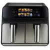 Kuumõhufritüür ProfiCook PC-FR 1287 H — topelt 8 L, 2200 W, puutetundlik LED, must/roostevaba teras