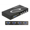 DeLock Switch VGA 4 port manual bidirectional - ekraani lüliti - 4 x VGA - lauaarvuti (87635)