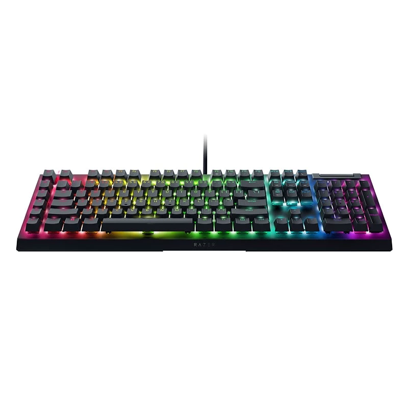 Razer BlackWidow V4 X mehaaniline mänguklaviatuur, Yellow Switch, USA paigutus, juhtmega, must