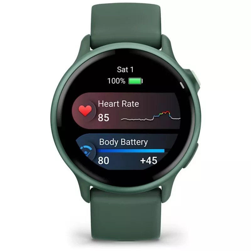 Nutikell GARMIN vívoactive 6 – spordikell, 42 mm alumiinium/polümeer korpus, AMOLED 1,2 tolli, GPS, 5 ATM, optiline pulss, SpO2, 8 GB, roheline