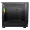 Montech X5M (B) Micro Tower PC-korpus — Micro‑ATX/Mini‑ITX, 3×120 mm ees, 1×120 mm taga, toetab ATX-toiteplokki, 2×3,5-tolline + 4×2,5-tolline, must